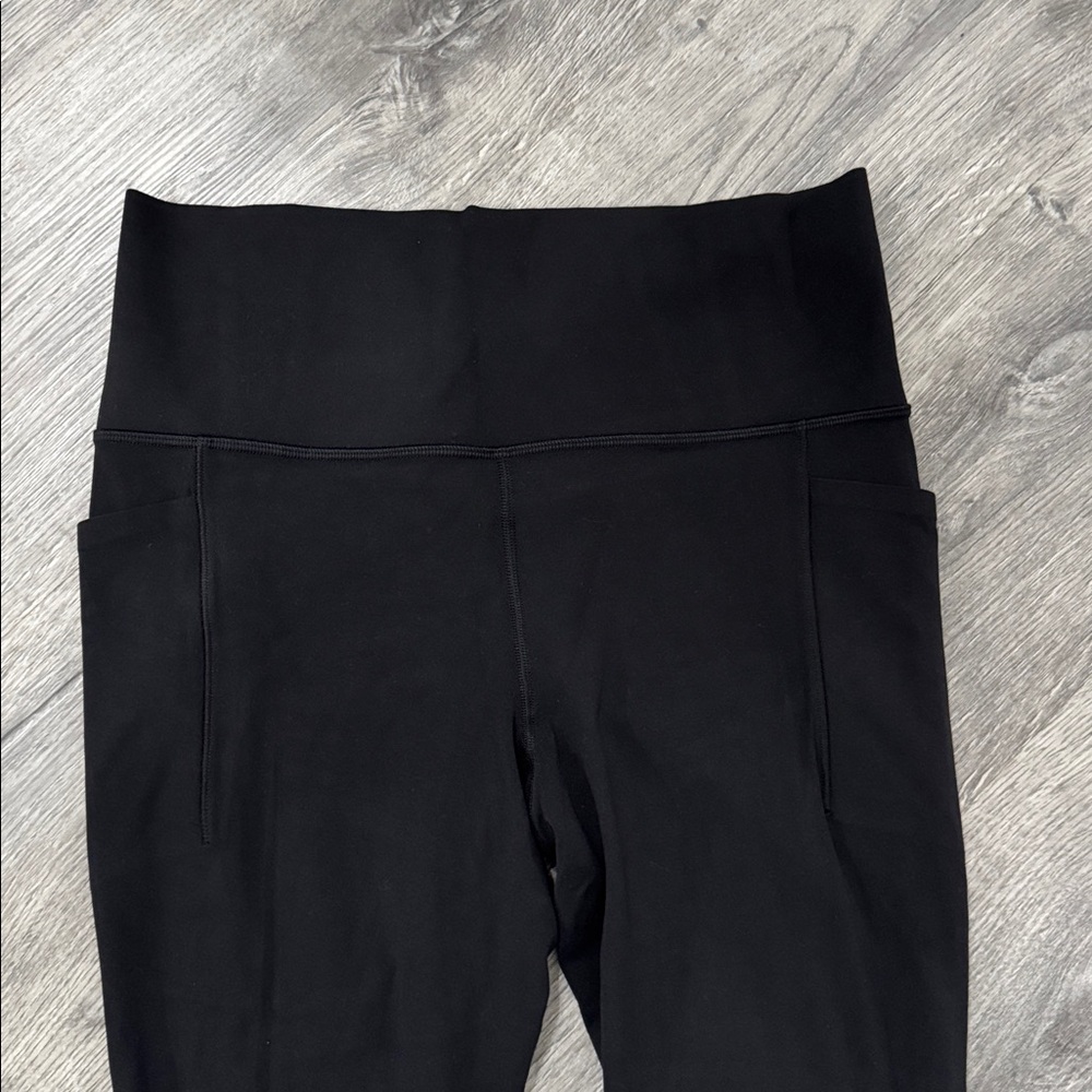 Athleta Salutation Stash High Rise Black Powervita Tight Size Medium TALL - Picture 3 of 10